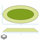 Holzüberform Oval stapelbar 13,0 x 25,0 cm