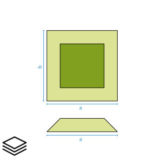 Holzüberform Quadrat stapelbar