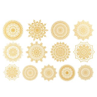 Aufglasurbild Gold - Mandala