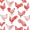 Transferbild Chicken rot - ca. 22,9 x 16,5 cm