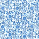 Transferbild Flower 15 blau - ca. 22,9 x 16,5 cm