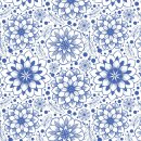 Transferbild Flower, Ottoman Motifs blau - ca. 22,9 x...