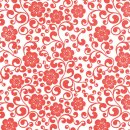 Transferbild Pattern, Vine Flower rot - ca. 22,9 x 16,5 cm