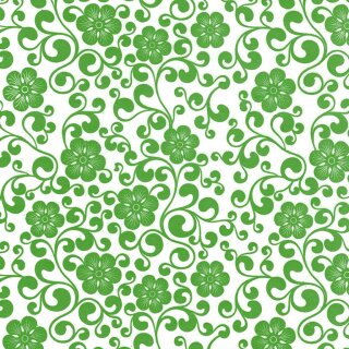 Transferbild Pattern, Vine Flower grün - ca. 22,9 x 16,5 cm